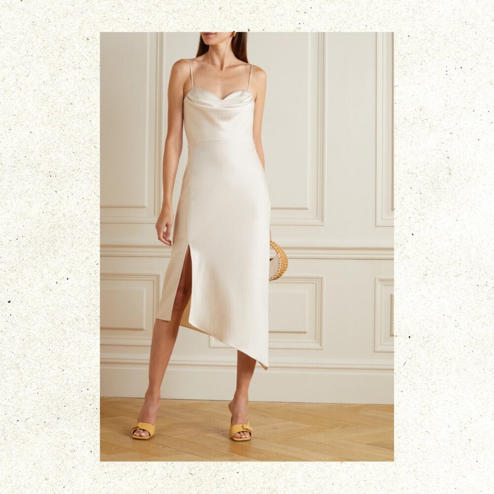 Alice + Olivia Kiyoko Ivory Midi Dress - Size 4 | NWT